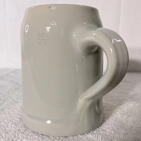 Vintage Old Germany Beige Stoneware Eagle Crest Beer Mug Stein - Picture 6 of 14